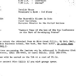 Announcements, 1974-12-05. ...
