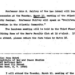Announcements, 1968-03-05. ...