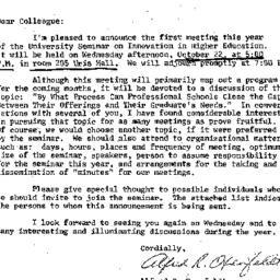 Announcements, 1975-10-15. ...