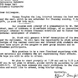 Announcements, 1973-12-13. ...