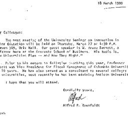 Announcements, 1980-03-18. ...