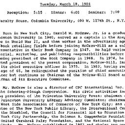 Announcements, 1986-03-18. ...