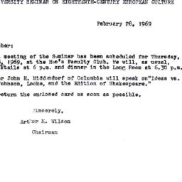Announcements, 1969-02-28. ...