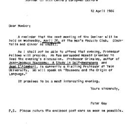 Announcements, 1966-04-12. ...
