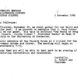 Announcements, 1982-11-01. ...
