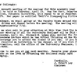 Announcements, 1983-03-29. ...