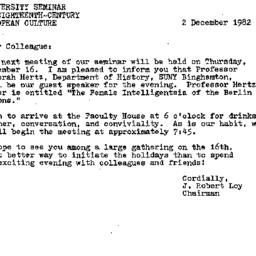 Announcements, 1982-12-02. ...