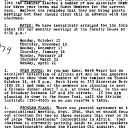 Minutes, 1973-09-26. Studie...