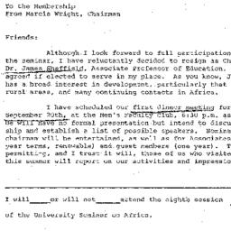 Announcements, 1973-09-20. ...