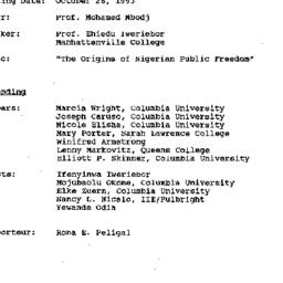 Minutes, 1993-10-26. Studie...