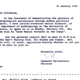 Announcements, 1963-01-21. ...