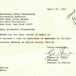 Correspondence, 1965-04-26....