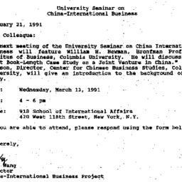 Announcements, 1991-02-21. ...