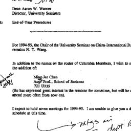 Correspondence, 1995-04-25....