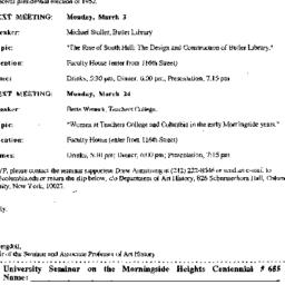 Announcements, 1997-03-03. ...
