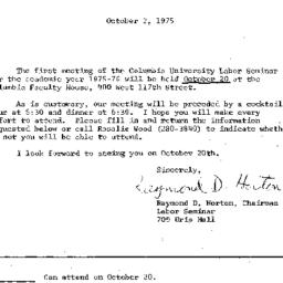Announcements, 1975-10-02. ...