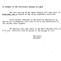 Announcements, 1964-04-10. ...