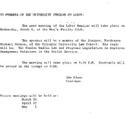 Announcements, 1963-02-26. ...
