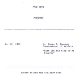 Announcements, 1964-05-20. ...