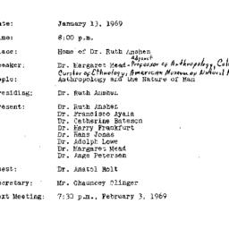 Minutes, 1969-01-13. The Na...