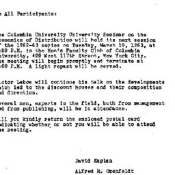 Announcements, 1963-03-08. ...