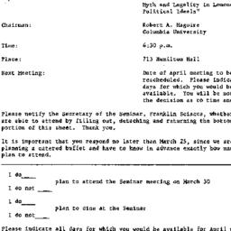 Announcements, 1979-03-30. ...