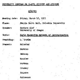 Minutes, 1971-03-12. Slavic...