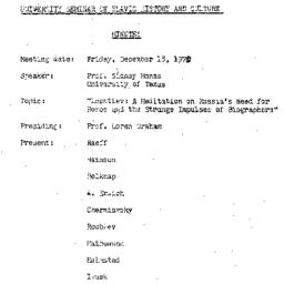 Minutes, 1970-12-18. Slavic...