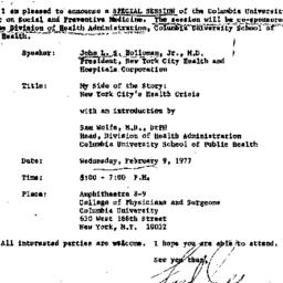 Announcements, 1977-01-31. ...