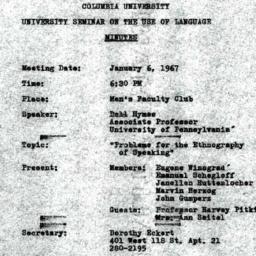 Minutes, 1967-01-06. The Us...