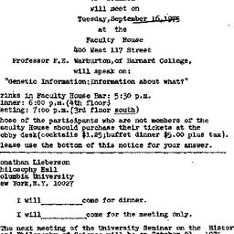 Announcements, 1976-08-08. ...