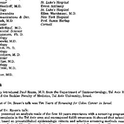 Minutes, 1991-05-08. Cancer...