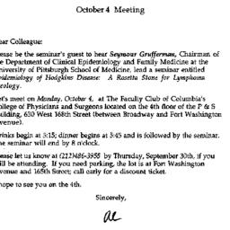 Announcements, 1993-10-04. ...