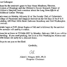 Announcements, 1993-02-22. ...
