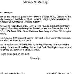 Announcements, 1992-02-20. ...