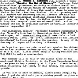 Announcements, 1990-11-15. ...