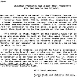 Announcements, 1984-03-22. ...
