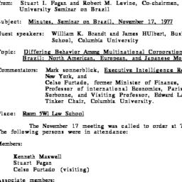 Minutes, 1977-11-17. Brazil...