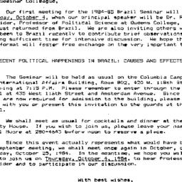 Announcements, 1984-10-04. ...