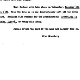 Announcements, 1961-12-06. ...