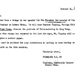 Announcements, 1966-10-24. ...