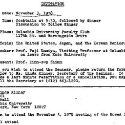 Announcements, 1978-11-03. ...