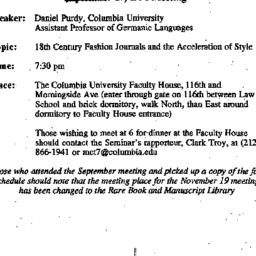Announcements, 1996-10-16. ...
