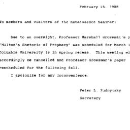 Correspondence, 1988-02-15....