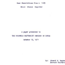 Speaker's paper, 1971-1...