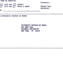 Announcements, 1973-03-16. ...