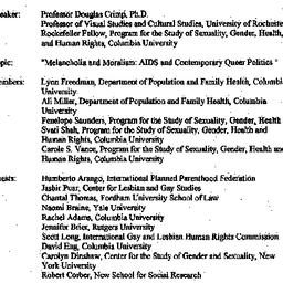 Minutes, 1999-11-23. Sexual...