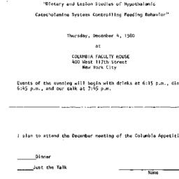 Announcements, 1980-12-04. ...