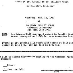 Announcements, 1983-02-10. ...