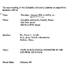 Announcements, 1973-01-18. ...